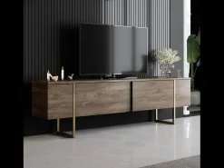 Móvel De Tv*Concept-Usine Móvel de TV contemporâneo antracite com arrumação - 160 cm Castanho