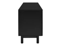 Móvel de TV de 175 cm, Móvel de TV com 4 portas sem puxadores e prateleiras ajustáveis, Preto