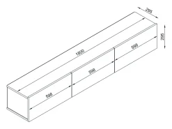 Móvel De Tv*Vente-unique Móvel de TV de parede com 3 portas - Antracite e Natural Claro - VIKILA Cinza antracite / Natural claro
