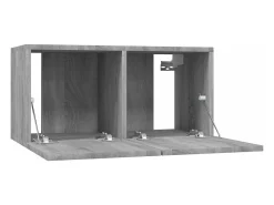 Móvel De Tv|Helloshop26 Móvel de TV de parede Sonoma 60 x 30 x 30 cm madeira industrializada cinza 02_0024290 Castanho