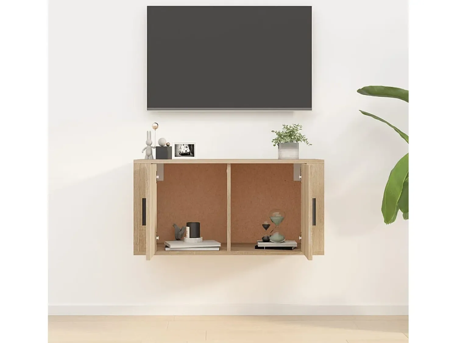 Móvel de TV de parede 80x34,5x40 cm sonoma PT887459 Castanho