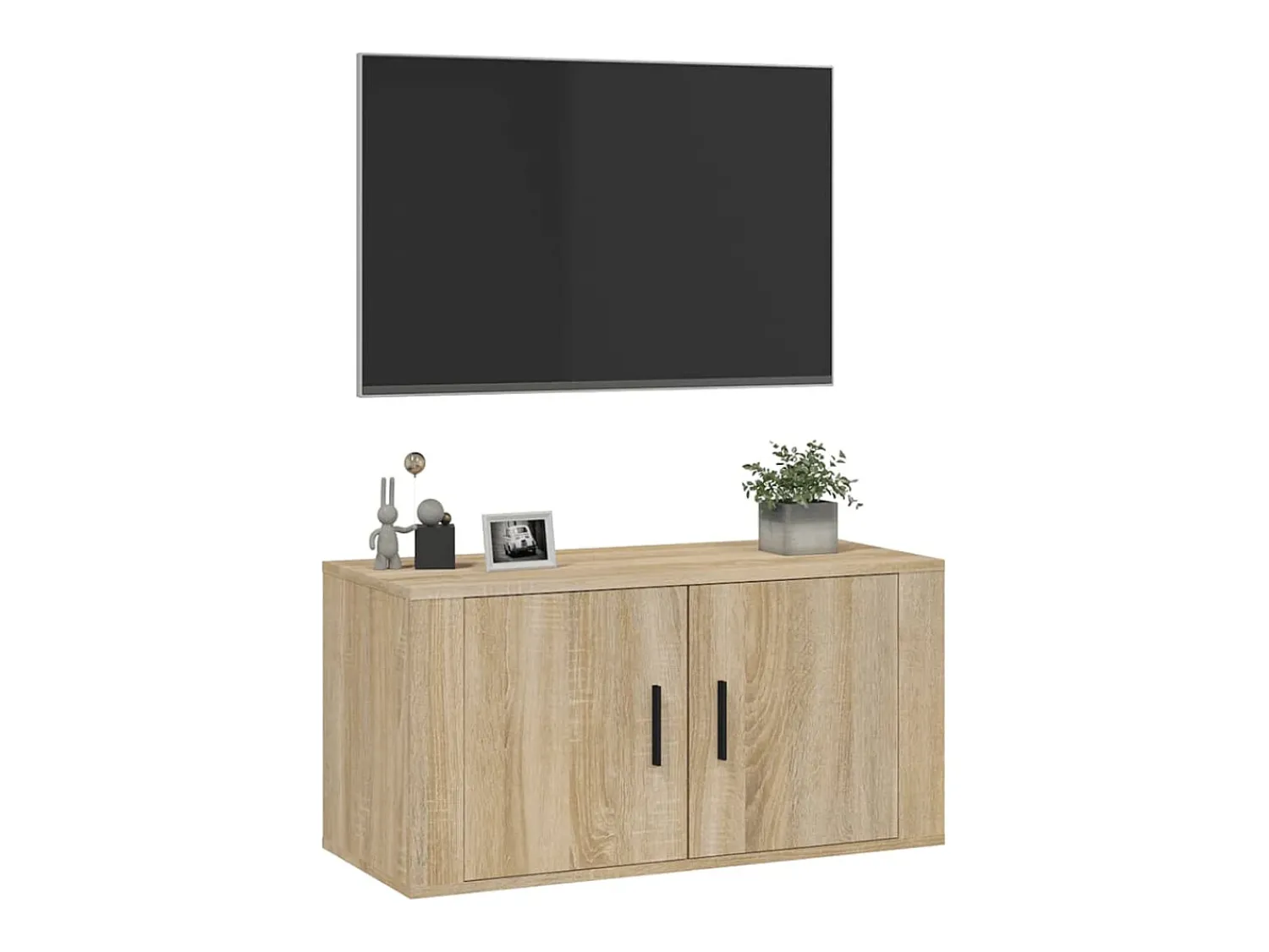 Móvel de TV de parede 80x34,5x40 cm sonoma PT887459 Castanho