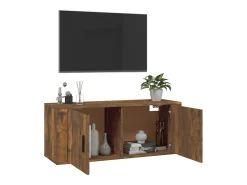 vidaxl Móvel de TV de parede 100x34,5x40 cm carvalho fumado^ Móvel De Tv