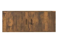vidaxl Móvel de TV de parede 100x34,5x40 cm carvalho fumado^ Móvel De Tv