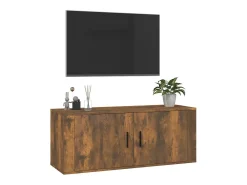 Móvel de TV de parede 100x34,5x40 cm carvalho fumado PT897830^ Móvel De Tv