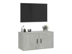 Móvel de TV de parede 80x34,5x40 cm cimento PT903804^ Móvel De Tv