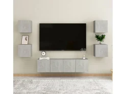 Móvel De Tv| Móvel de TV de parede 30,5x30x30 cm cimento PT777154 Cinzento