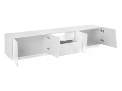 Dmora Móvel de TV Dlori, aparador baixo da sala, base de móvel de TV, 100% Fabricado na Itália, 220x43h46 cm, brilhante^ Móvel De Tv