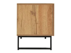 Móvel De Tv| Móvel de TV em madeira, com 2 portas e 2 gavetas, ideal para sala de estar ou quarto, 190x38x48 cm, madeira e . Preto