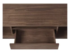Móvel De Tv| Móvel de TV em madeira, com uma gaveta e duas portas, aparador baixo para sala de estar, 150 x 35 x 44 cm Natural escuro