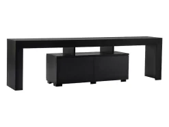 Móvel De Tv|Concept-Usine Móvel de TV em Madeira Preta 180cm com Armários BASI Castanho