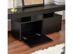 Móvel De Tv|Concept-Usine Móvel de TV em Madeira Preta 180cm com Armários BASI Castanho