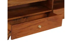 Móvel De Tv| Móvel de TV em madeira recuperada maciça 140x30x40 cm PT640992 Castanho