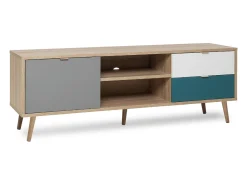 Móvel De Tv|Concept-Usine Móvel de TV Escandinavo 150cm PERAST Carvalho Sonoma com Arrumação e Porta - Estilo Escandinavo Castanho