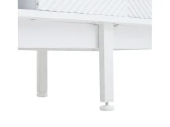 Móvel de TV estilo boêmio com espaço de armazenamento, portas de armário minimalistas, 200 x 40 x 51 cm, Branco