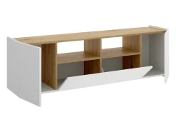 Móvel De Tv|Dmora Móvel de TV Etna, Aparador baixo da sala, Aparador da sala para televisão, 142x35h44 cm, e Carvalho Nó Branco