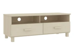 New Móvel de TV HAMAR 106x40x40 cm pinho maciço -mel PT524772 Castanho