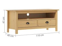 Móvel De Tv* Móvel de TV Hill 110x40x47 cm pinho maciço mel PT839439 Castanho