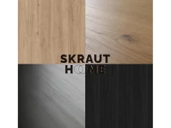 Skraut Home Móvel de TV modelo NATURALE cor Carvalho e Preto, 160x40x41cm^ Móvel De Tv