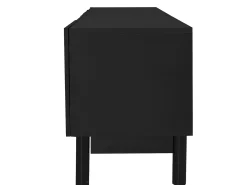 Móvel De Tv|Merax Móvel de TV moderno - 169 x 35 x 45,5 cm - com 4 portas curvas em forma de onda - MDF + aglomerado - Preto