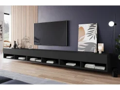 Móvel de TV moderno 300 cm – sem puxadores, cor , mate, de chão ou suspenso^ Móvel De Tv