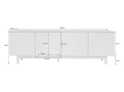 Best Móvel de TV moderno , 175 × 38 × 56 cm, com prateleiras ajustáveis, elegante e luxuoso, ideal para sala de estar. Branco