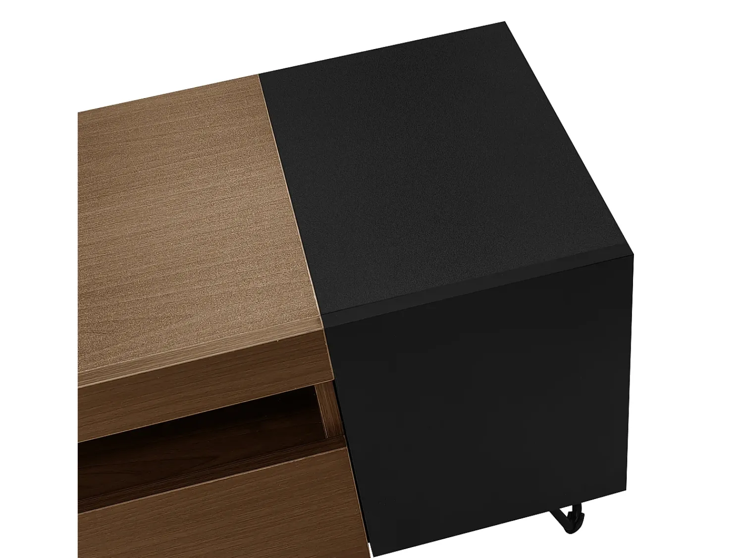 Móvel De Tv| Móvel de TV moderno com 2 portas, armário multifuncional com espaço de armazenamento e pés de metal. Preto