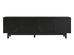 Móvel de TV moderno com espaço de armazenamento, armário de quatro portas com prateleiras ajustáveis, .^ Móvel De Tv