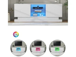 Online ModernLuxe Móvel de TV moderno com LED colorido - adequado para TV de 70