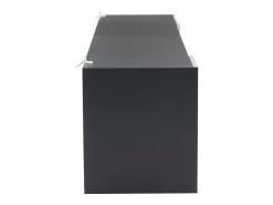 Móvel De Tv* Móvel de TV moderno em e branco com iluminação LED, 2 gavetas + 2 portas, 180 x 40 x 45 cm Preto