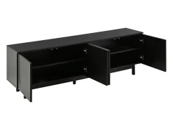 New Hauss Spole Móvel de TV moderno com 4 portas - prateleira ajustável - 175 x 38 x 56 cm Preto