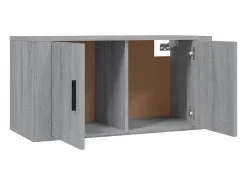 Helloshop26 Móvel de TV multimídia para parede prateleira para TV aparador para TV para sala de jantar sala de estar quarto 2 peças Sonoma 80 x 34,5 x 40 cm cinza 02_0029018^ Móvel De Tv