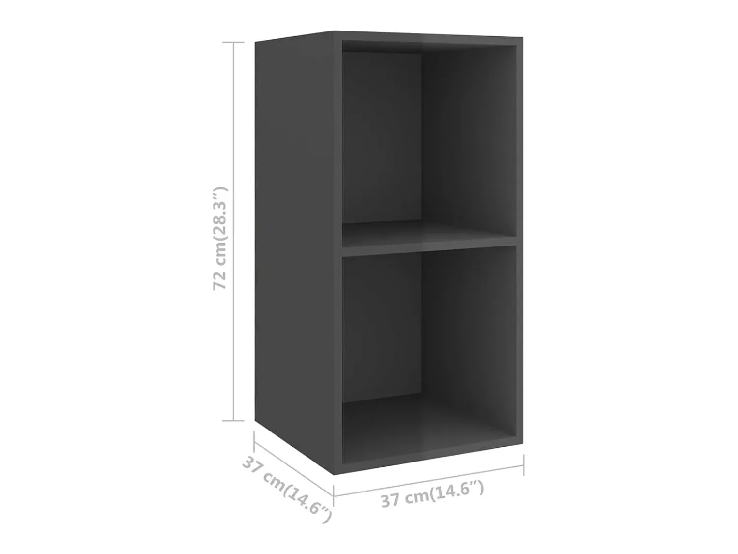 Móvel De Tv*Helloshop26 Móvel de TV multimídia para parede prateleira para TV aparador para TV sala de jantar sala de estar quarto 4 peças madeira engenheirada brilhante cinza 02_0029070 Castanho