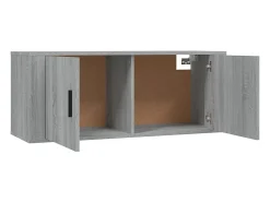 Helloshop26 Móvel de TV multimídia para parede prateleira para TV aparador para TV para sala de jantar sala de estar quarto 2 peças Sonoma 100 x 34,5 x 40 cm cinza 02_0029011^ Móvel De Tv