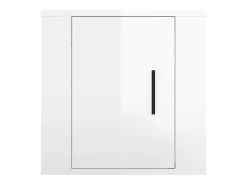 Móvel De Tv|Helloshop26 Móvel de TV multimídia para parede prateleira para TV armário para TV sala de jantar sala de estar quarto 2 peças brilhante 40 x 34,5 x 40 cm 02_0028947 Branco