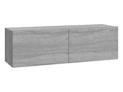 Helloshop26 Móvel de TV multimídia para parede prateleira para TV aparador armário para TV sala de jantar sala de estar quarto 4 peças Sonoma 100 x 30 x 30 cm cinza 02_0029087^ Móvel De Tv