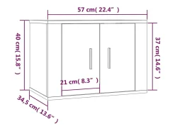 Móvel De Tv*Helloshop26 Móvel de TV multimídia para parede prateleira para TV aparador para TV para sala de jantar sala de estar quarto 3 peças Sonoma 57 x 34,5 x 40 cm cinza 02_0029050 Cinzento