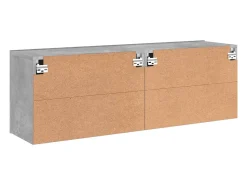 Hot Helloshop26 Móvel de TV multimídia para parede prateleira para TV aparador para TV para sala de jantar sala de estar quarto 2 peças 60 x 30 x 41 cm cinza 02_0028928 Cinzento