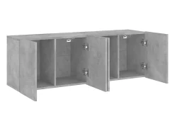 Hot Helloshop26 Móvel de TV multimídia para parede prateleira para TV aparador para TV para sala de jantar sala de estar quarto 2 peças 60 x 30 x 41 cm cinza 02_0028928 Cinzento