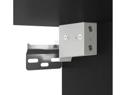 Móvel De Tv|Helloshop26 Móvel de TV multimídia prateleira de televisão televisão buffet sala de jantar sala de estar quarto 100 x 31 x 39,5 cm madeira trabalhada e metal 02_0025440 Preto