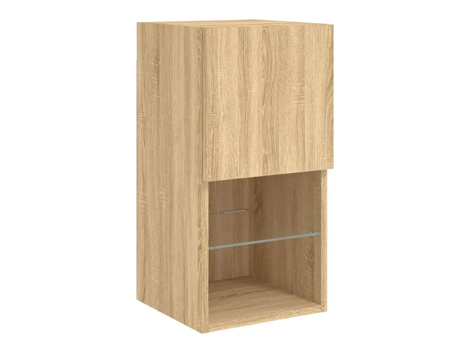 Móvel De Tv*Helloshop26 Móvel de TV multimídia prateleira de TV aparador de TV sala de jantar sala de estar quarto com luzes LED 2 peças carvalho Sonoma 305 x 30 x 60 cm marrom 02_0028873 Castanho