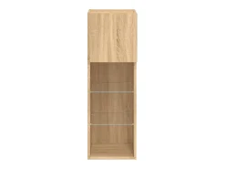 Móvel De Tv*Helloshop26 Móvel de TV multimídia prateleira de TV aparador de TV sala de jantar sala de estar quarto com luzes LED 2 peças carvalho Sonoma 305 x 30 x 90 cm marrom 02_0028874 Castanho