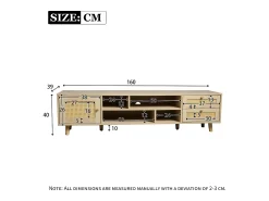 Móvel De Tv|Merax Móvel de TV, Móvel de TV de 160 cm com 2 gavetas, 1 porta e 4 compartimentos, Para TVs até 70