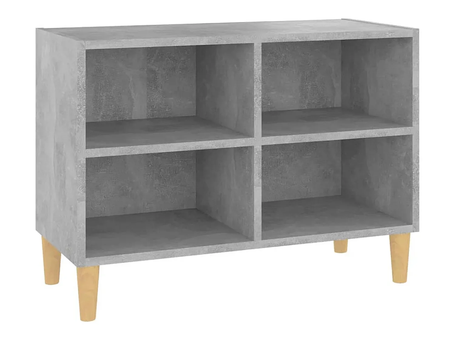 Móvel De Tv| Móvel de TV pernas de madeira 69,5x30x50 cm cimento PT379123 Cinzento