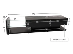 Móvel De Tv* Móvel de TV com gavetas, aparador de TV com iluminação LED e prateleiras de vidro, rack para TV para sala de estar. Preto