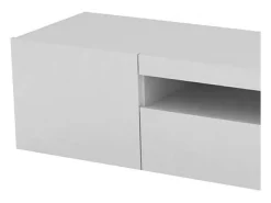 Dmora Móvel de TV Roberto, Aparador baixo de sala com 2 portas, Base de móvel de televisão, 100% Fabricado na Itália, 150x40h37 cm, brilhante^ Móvel De Tv