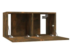 Móvel De Tv* Móvel de TV suspenso madeira processada 60x30x30 cm fumado PT839018 Castanho