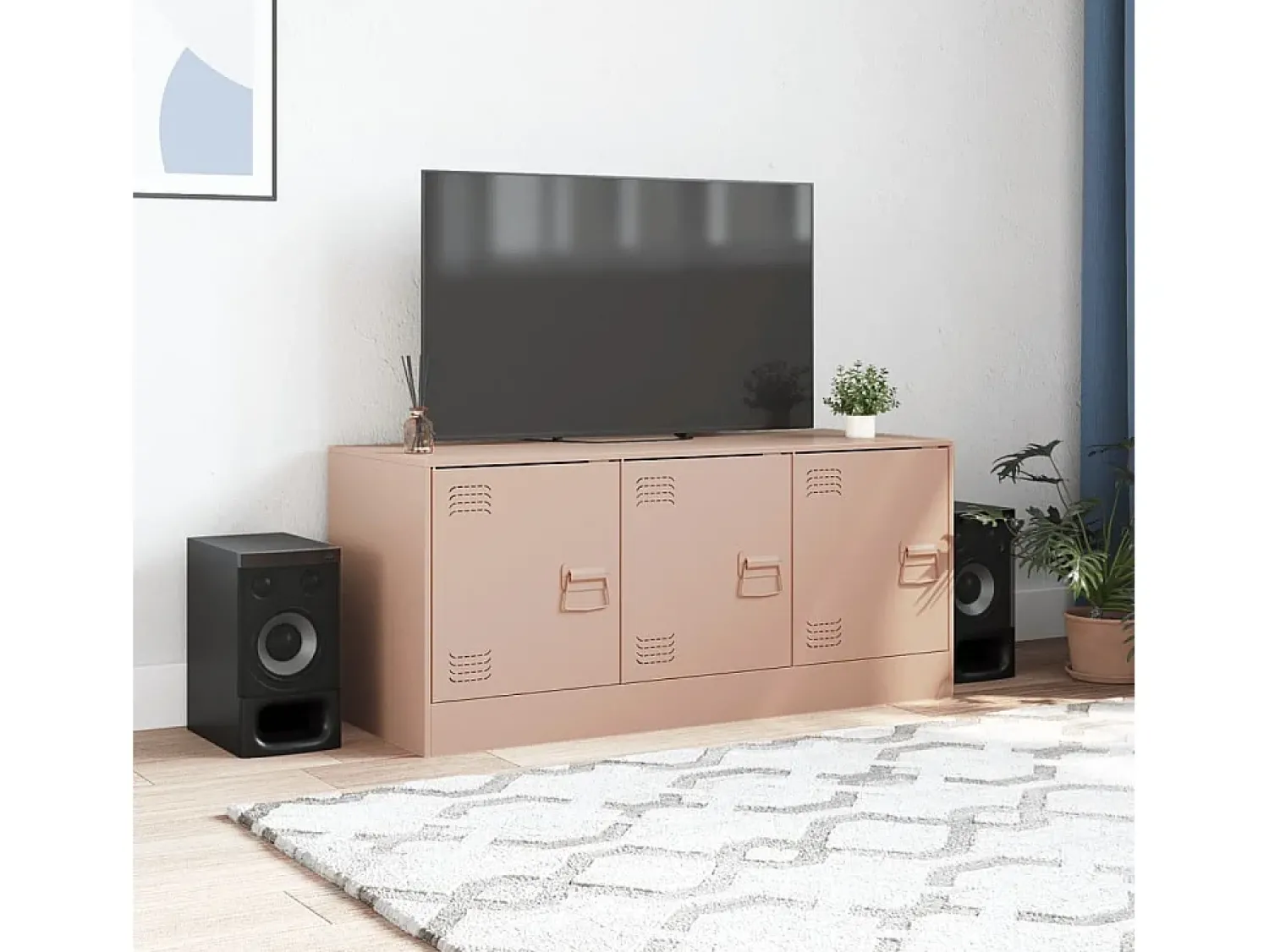 Móvel De Tv| Móvel de TV 99x39x44 aço PT647872 Rosa