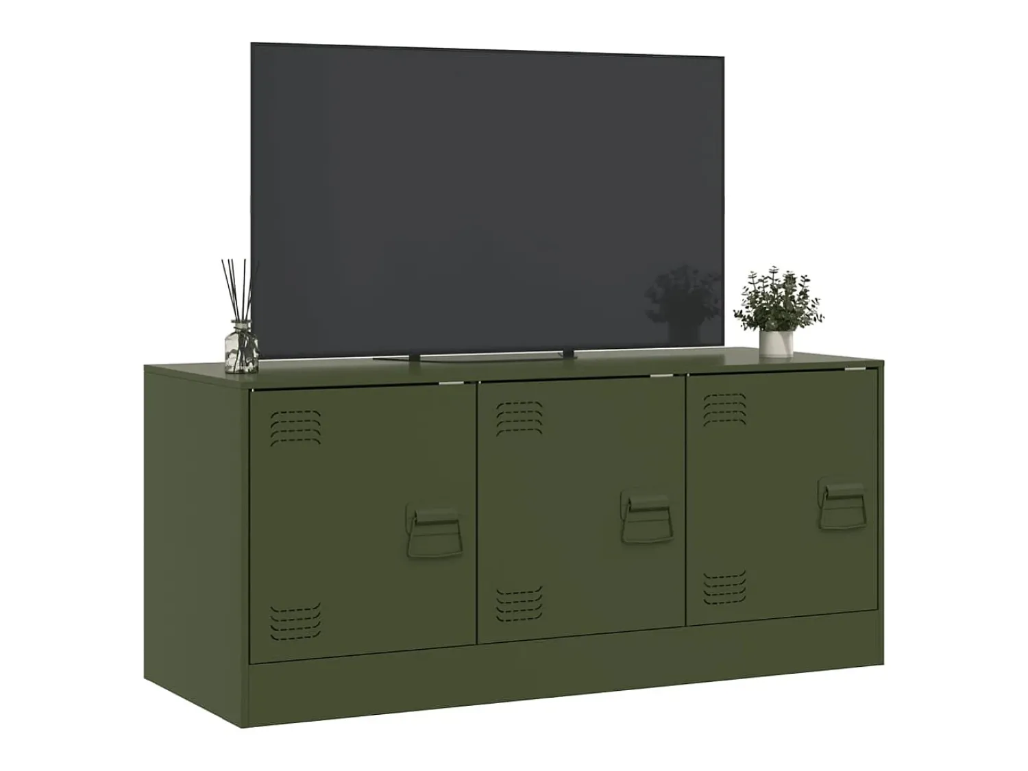 Hot Móvel de TV 99x39x44 aço azeitona PT389205 Verde