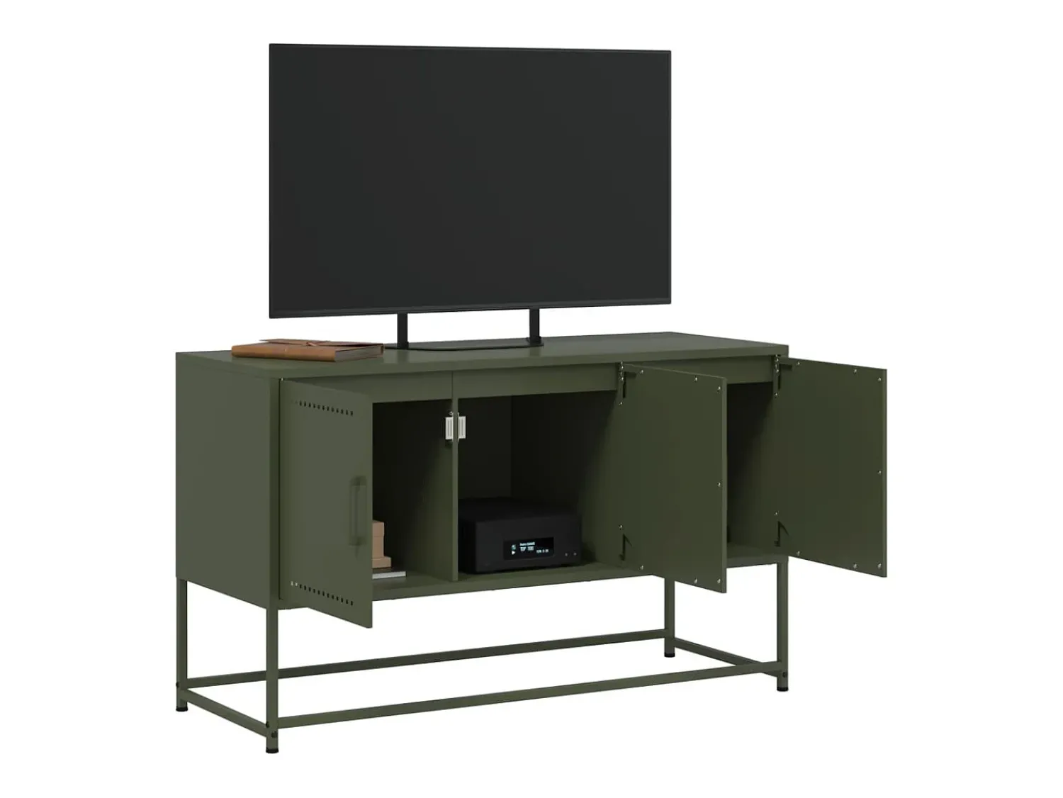 Móvel De Tv* Móvel de TV 100,5x39x60,5 aço azeitona PT357450 Verde
